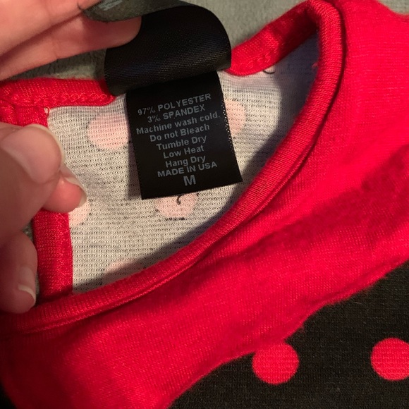 Agnes & Dora Black Red Neverland T EUC Size M Peter Pan collar pin up girl shirt - Picture 5 of 6